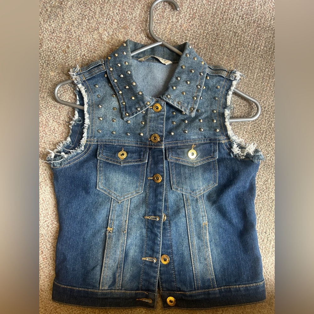 UK2LA Blue Studded Denim Jacket